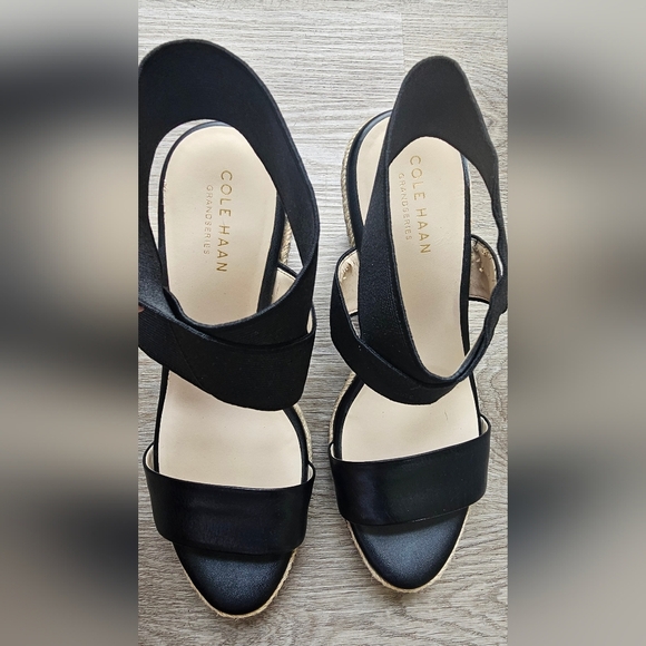 Cole Haan Cloudfeel Espadrille Wedge Sandals – Size 7.5 - Picture 6 of 9